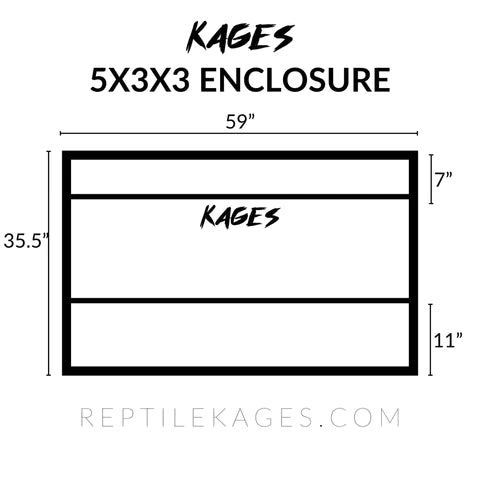 60"x36"x36" / 5'x3'x3' Premium White PVC Reptile Enclosure