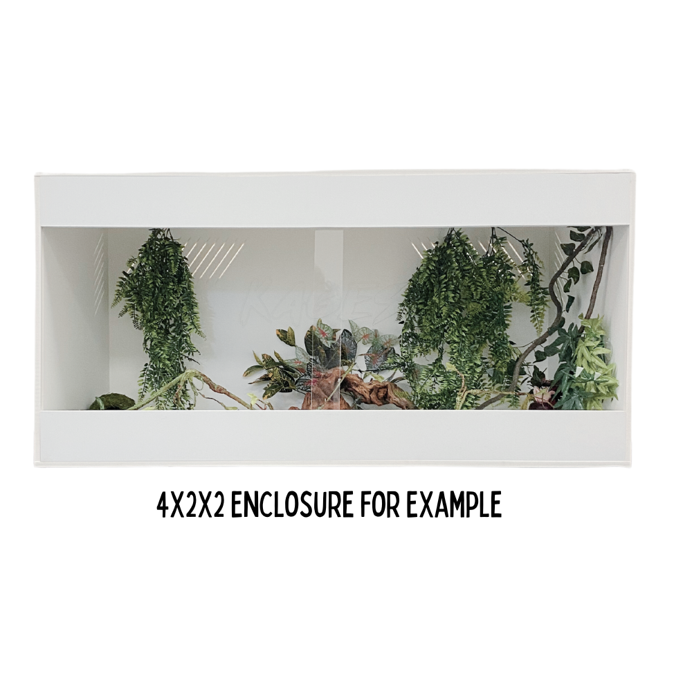 60"x36"x36" / 5'x3'x3' Premium White PVC Reptile Enclosure