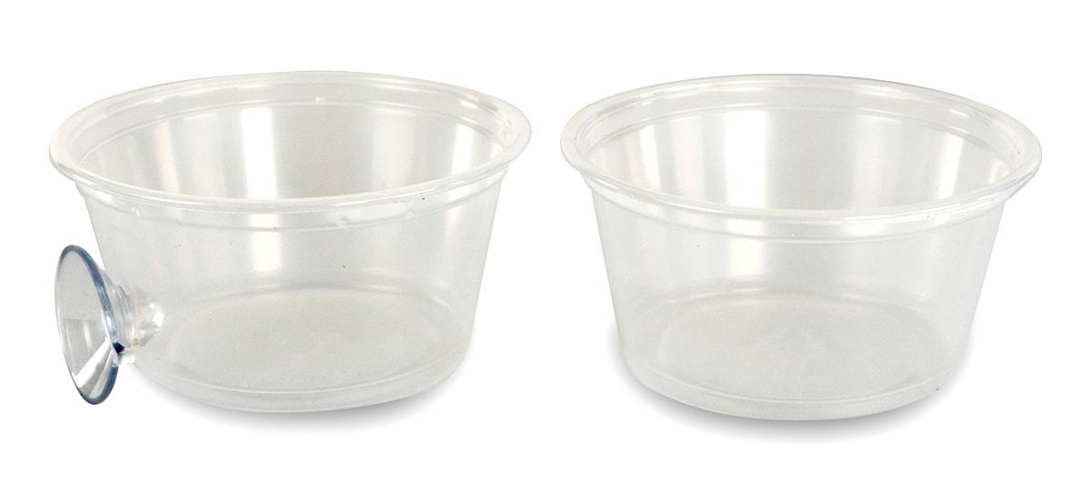 Mounted Suction Feeding Cup for Geckos (2 oz Cup)