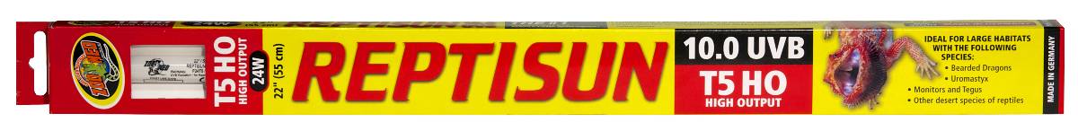 Zoo Med ReptiSun 10.0 UVB Fluorescent T5 HO Bulb (22", 24 Watt)
