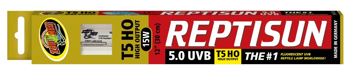 Zoo Med ReptiSun 5.0 UVB T5 HO - High Output Linear Lamp (12 inch, 15 Watt)