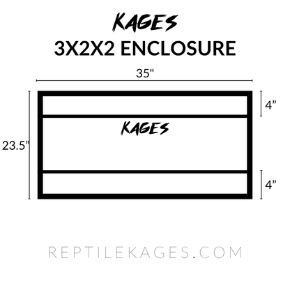 36"x24"x24" / 3'x2'x2' Premium PVC Reptile Enclosure