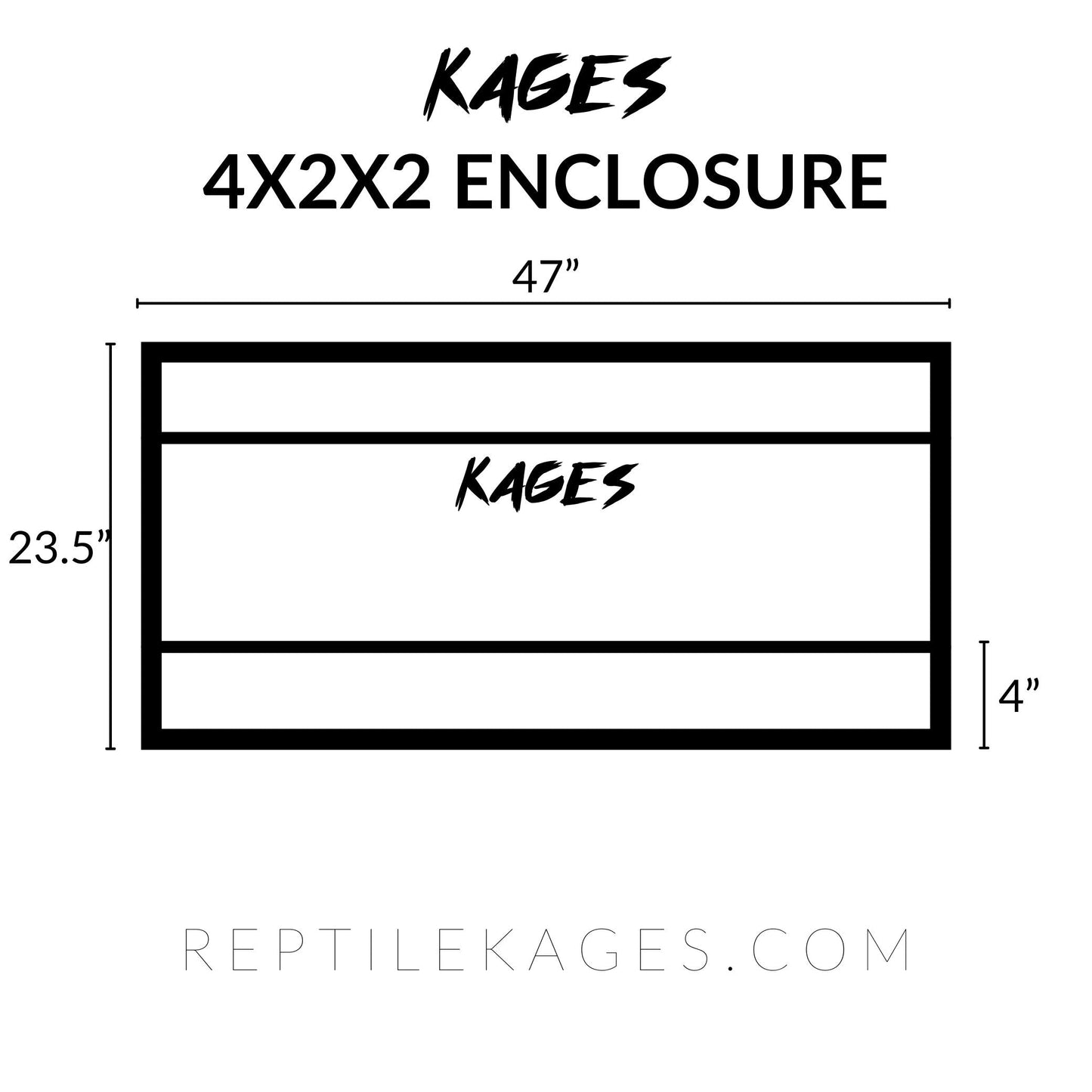 48"x24"x24" / 4'x2'x2' Premium PVC Reptile Enclosure