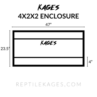 48"x24"x24" / 4'x2'x2' Premium PVC Reptile Enclosure