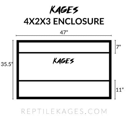 48"x24"x36" / 4'x2'x3' Premium PVC Reptile Enclosure