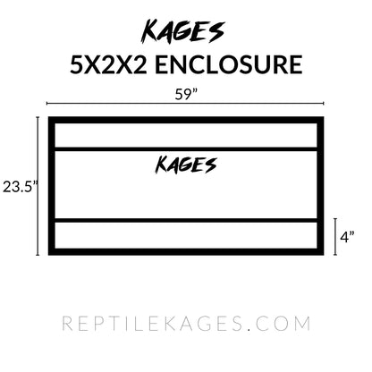 60"x24"x24" / 5'x2'x2' Premium PVC Reptile Enclosure