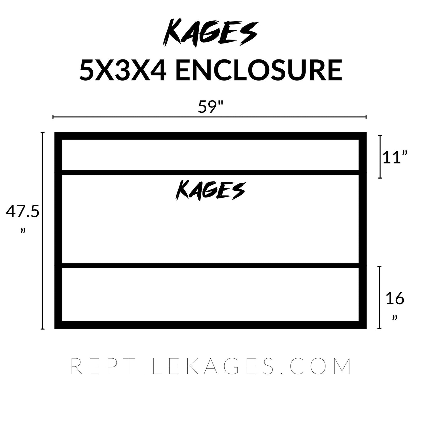 60"x36"x48" / 5'x3'x4' Premium PVC Reptile Enclosure