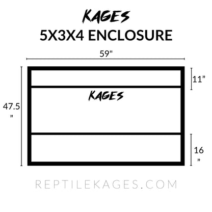 60"x36"x48" / 5'x3'x4' Premium PVC Reptile Enclosure