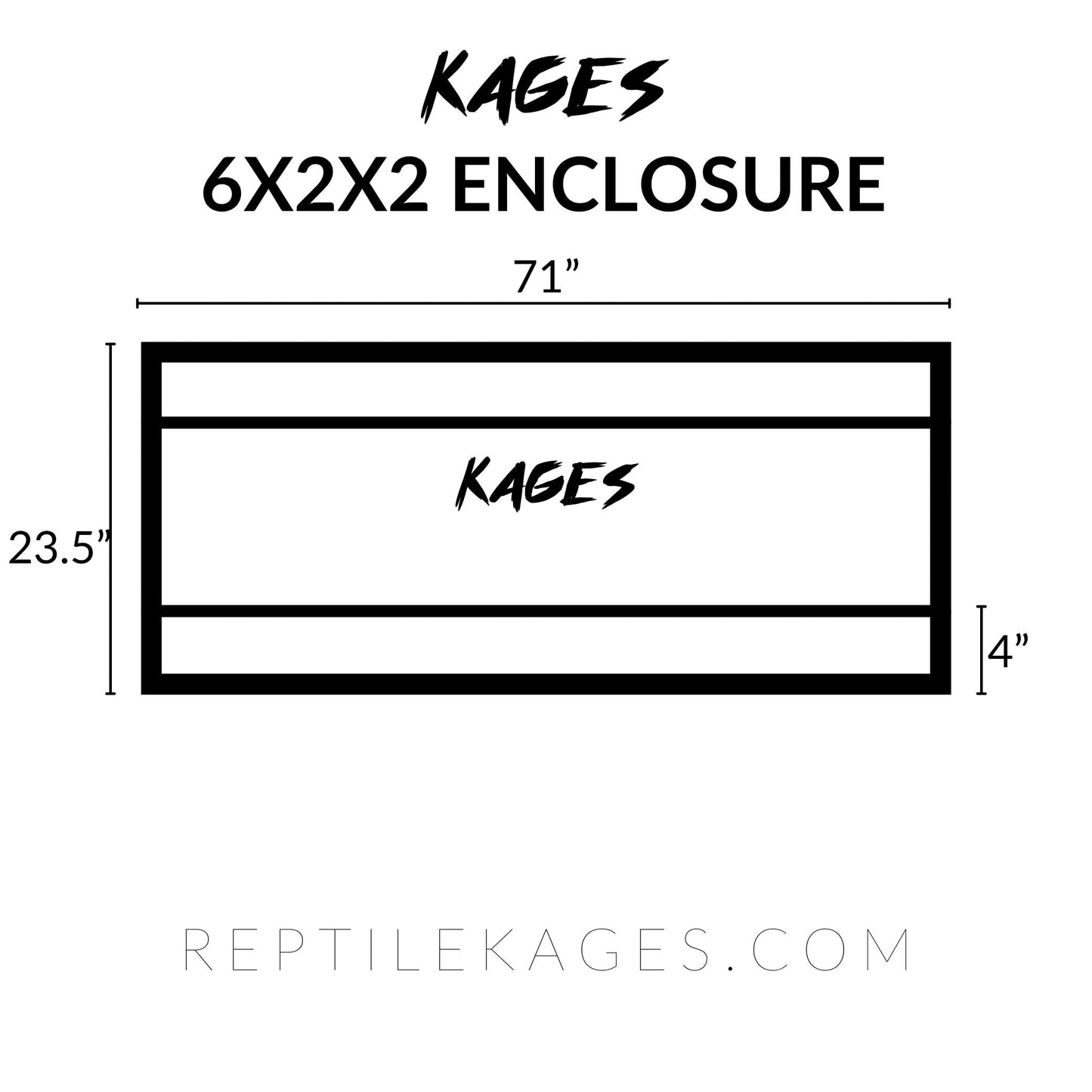 72"x24"x24" / 6'x2'x2' Premium PVC Reptile Enclosure