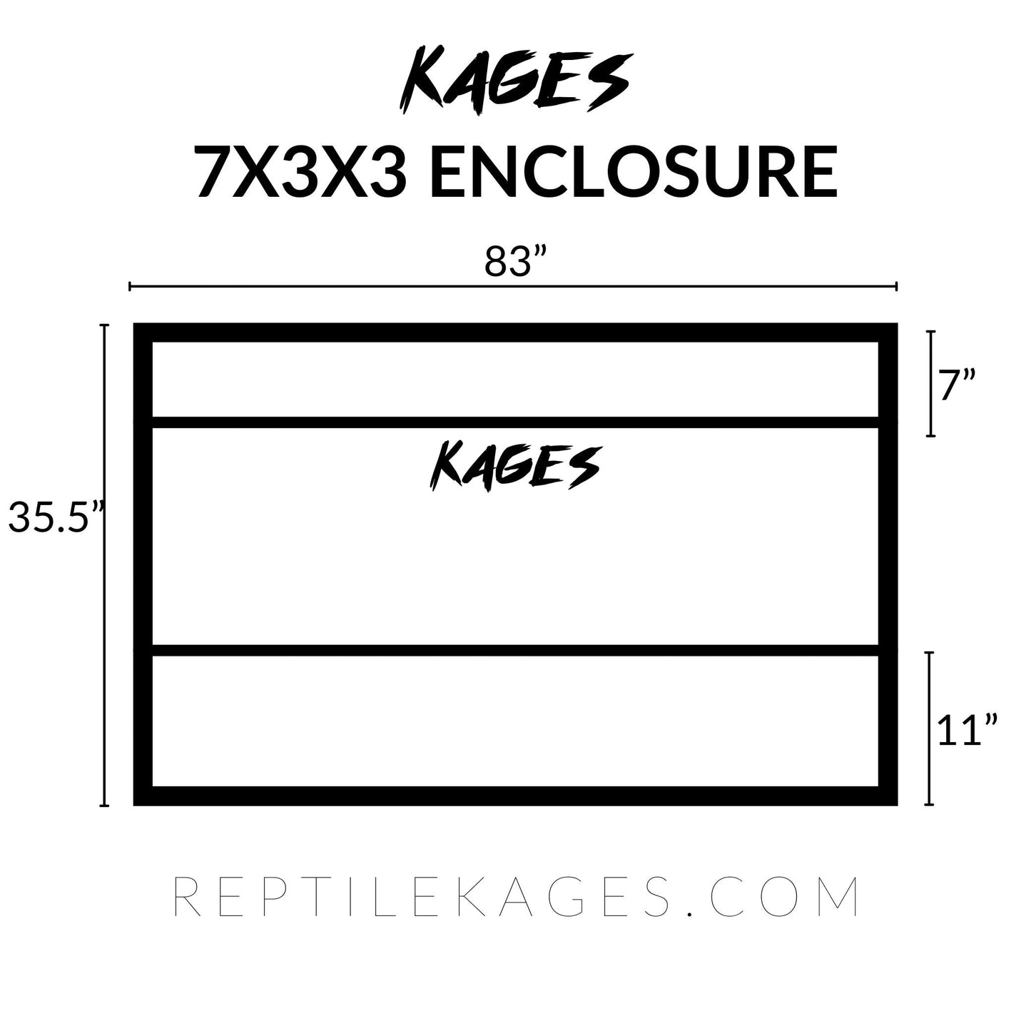 84"x36"x36" / 7'x3'x3' Premium PVC Reptile Enclosure