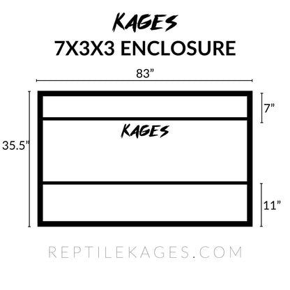 84"x36"x36" / 7'x3'x3' Premium PVC Reptile Enclosure