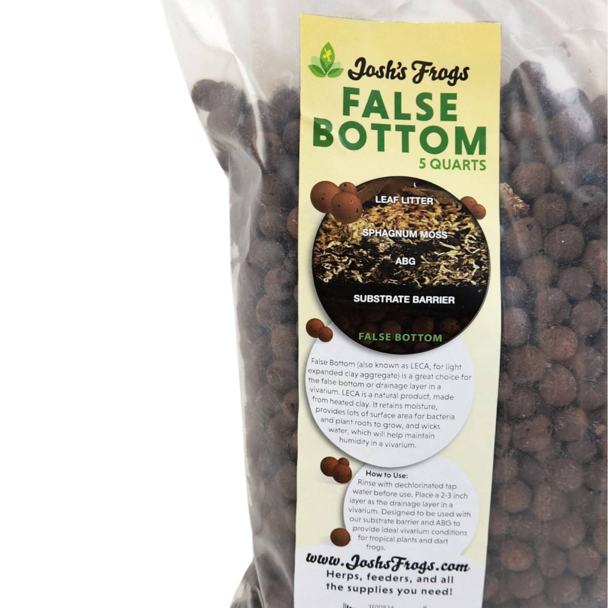 Josh's Frogs False Bottom - LECA (5 Quarts)