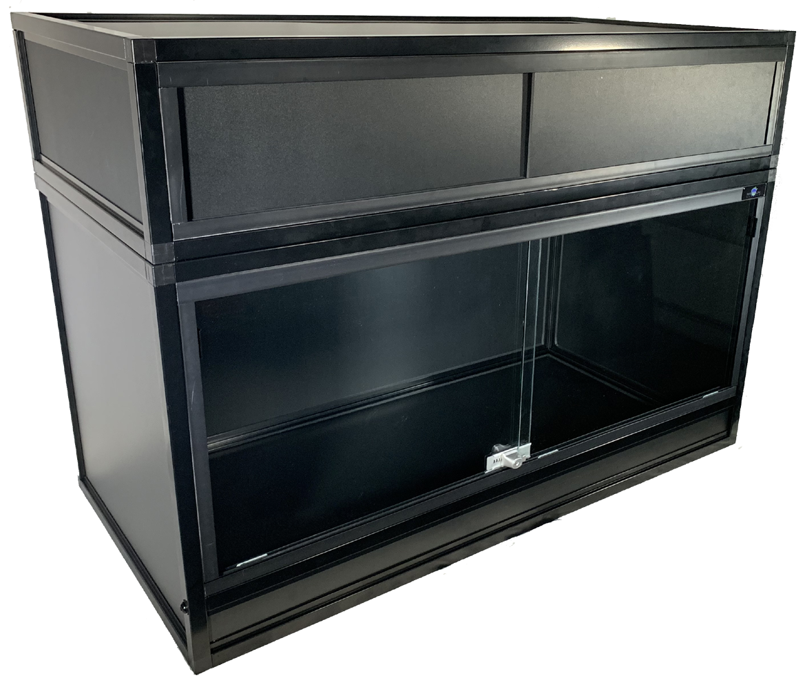 Essential 4 PVC & Aluminum Enclosure with Optional Hood - Black Frame