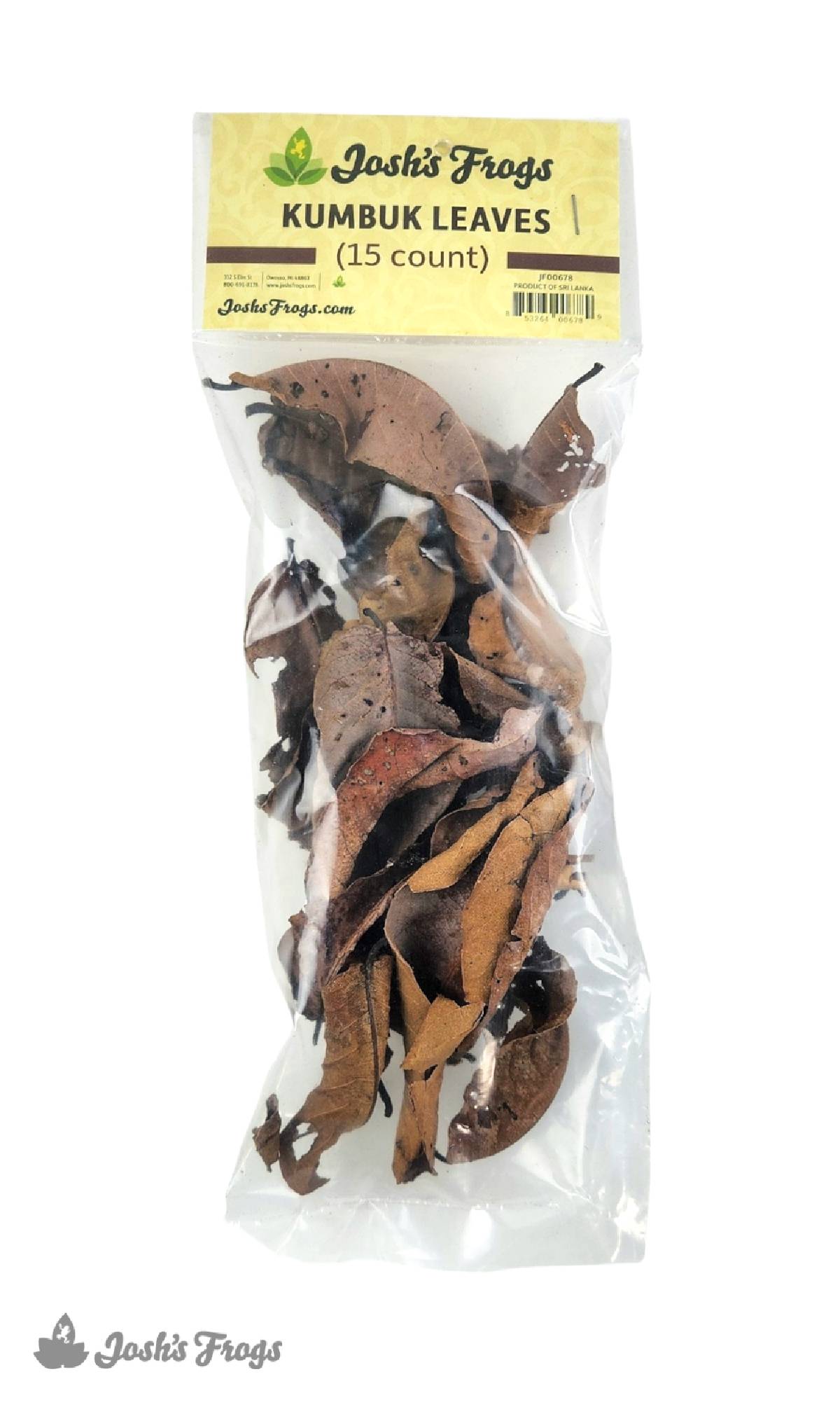 Josh's Frogs Dried Kumbuk Leaf Litter (15 leaves)