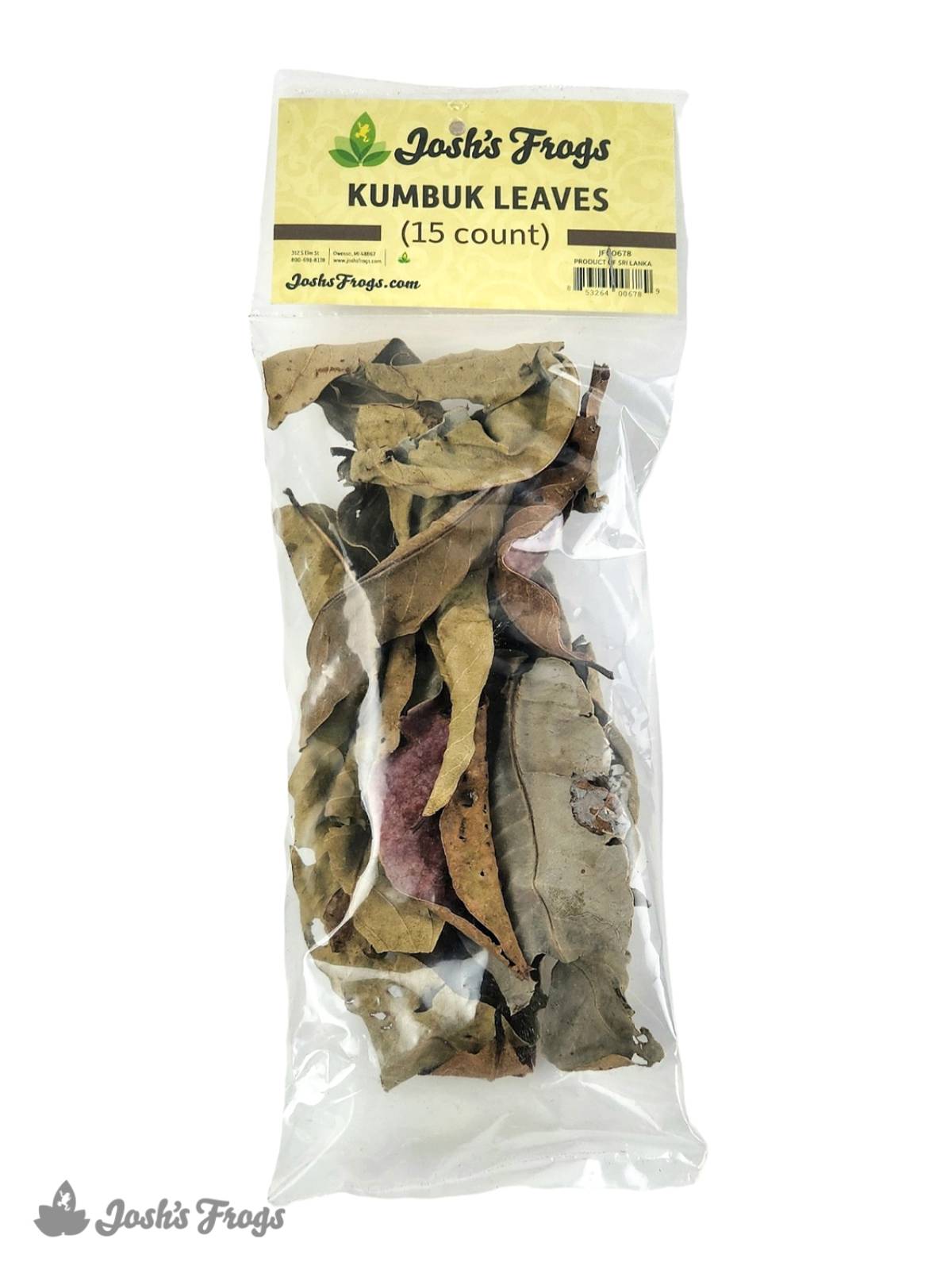 Josh's Frogs Dried Kumbuk Leaf Litter (15 leaves)