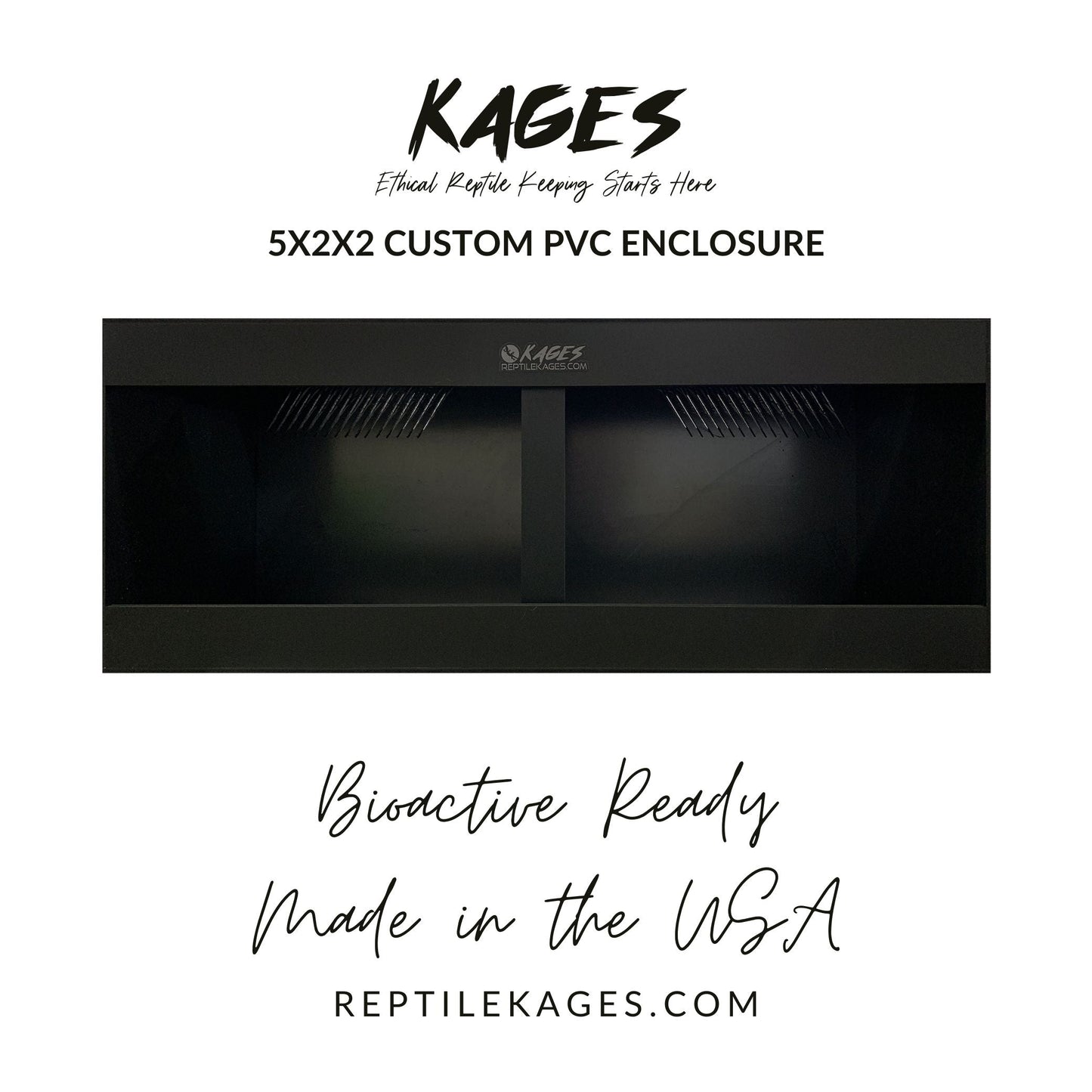 60"x24"x24" / 5'x2'x2' Premium PVC Reptile Enclosure