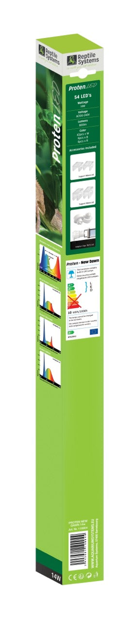 REPTILE SYSTEMS Full-Spectrum New Dawn Proten LED Lamp for Terrarium, 6500K Plant Grow Light