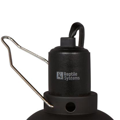 REPTILE SYSTEMS Hanging Clamp Lamp with Ceramic Reflector - BLACK, Reptile Heat Lamp Holder