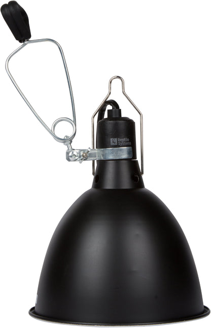 REPTILE SYSTEMS Hanging Clamp Lamp with Ceramic Reflector - BLACK, Reptile Heat Lamp Holder