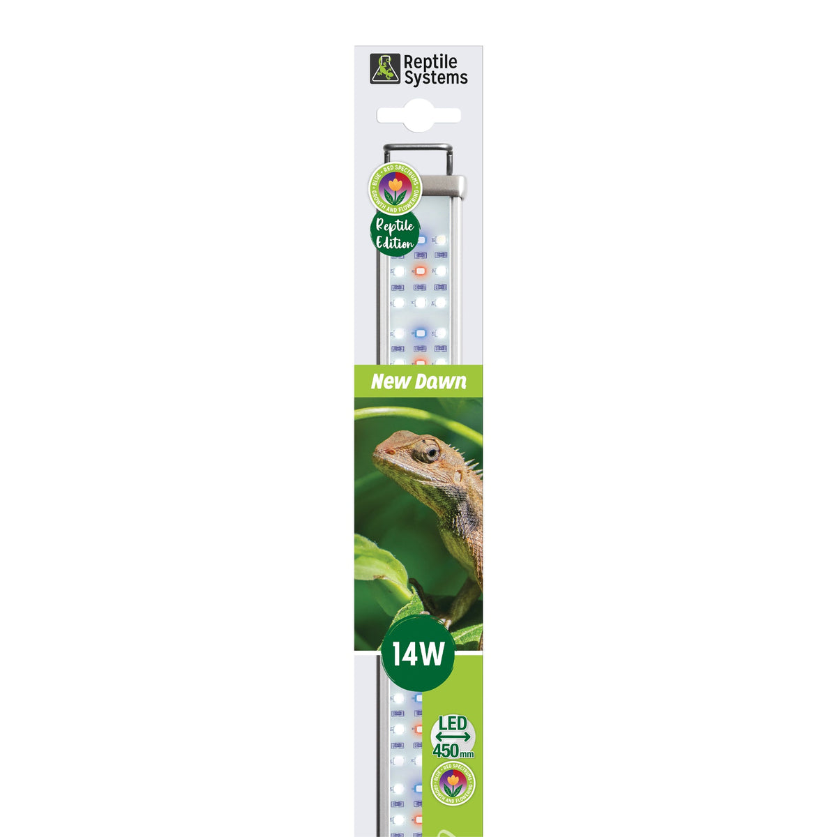 REPTILE SYSTEMS Full-Spectrum New Dawn Proten LED Lamp for Terrarium, 6500K Plant Grow Light