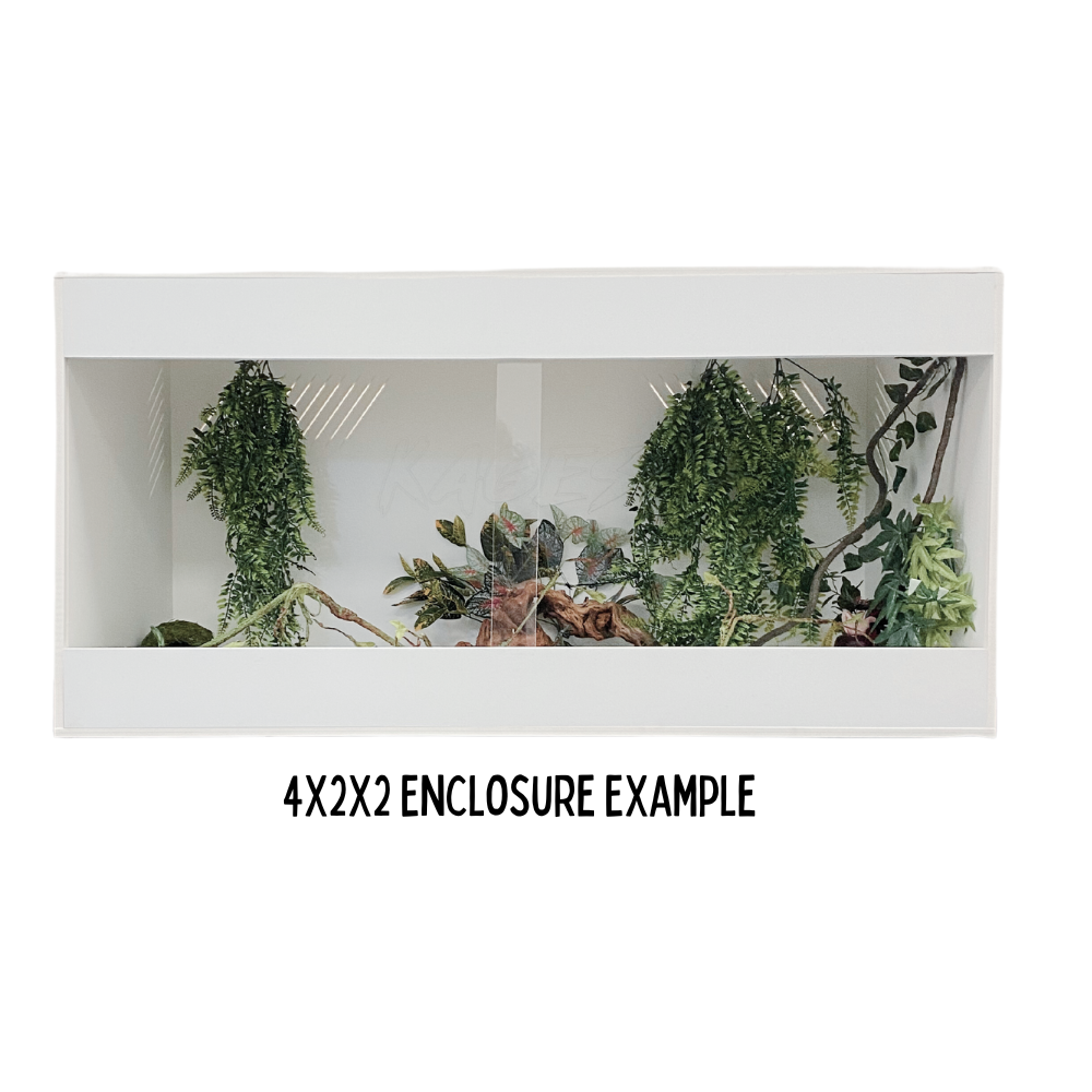 48"x24"x24" / 4'x2'x2' with 7" Substrate Board Premium White PVC Reptile Enclosure