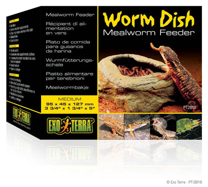 Exo Terra Escape-Proof Worm Dish Mealworm Feeder