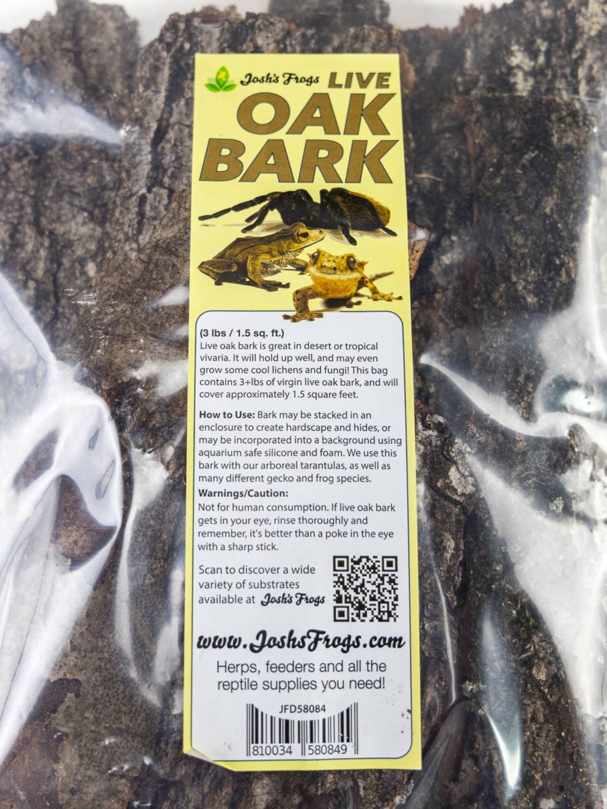 Josh's Frogs Live Oak Bark (3 lbs, 1.5 Sq. Ft.)