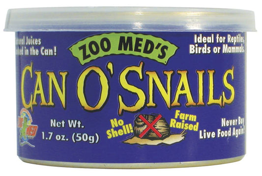 Zoo Med Can O' Snails (1.7 oz - MEDIUM Canned Un-Shelled Snails)