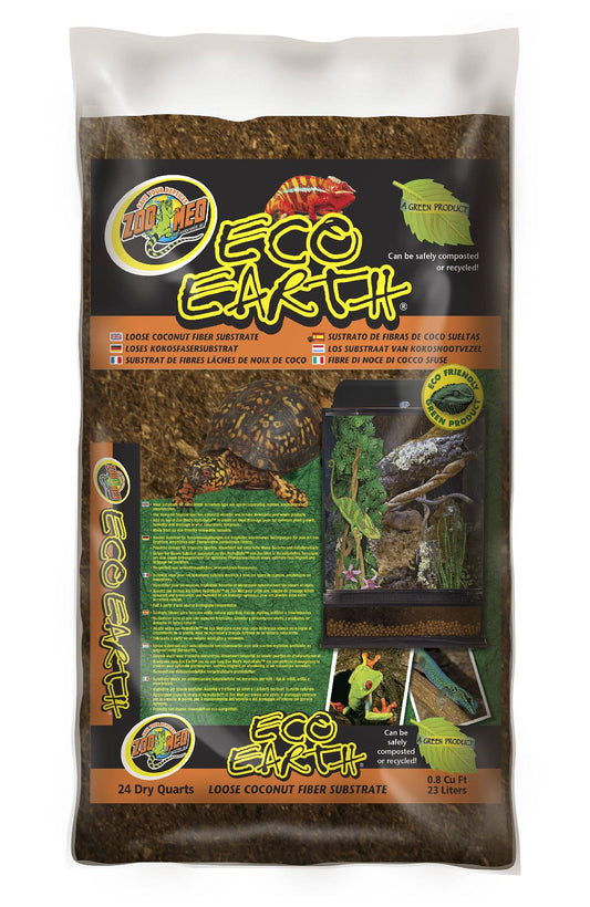 Zoo Med Eco Earth Loose Coconut Fiber Substrate (24 dry quarts, 0.8 cu ft, 23 liters)