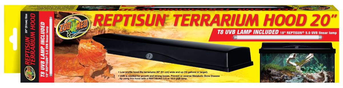 Zoo Med ReptiSun T8 Terrarium Hood (20 inch) with Bulb